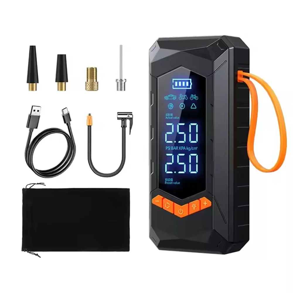 Portable Wired/Wireless Tire Inflator with Air Pump and 3M Power Cord