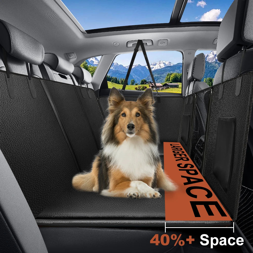 Back Seat Extender Dog Car Cover Waterproof Hard Bottom Seat Protector Mat
