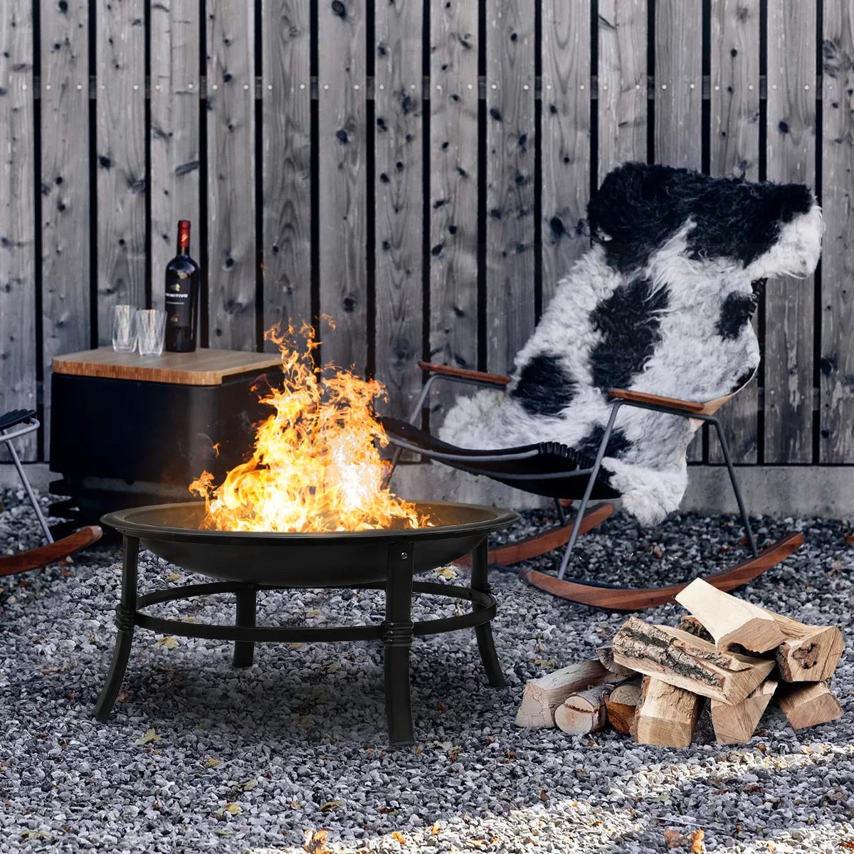 Portable Wood Burning Fire Bowl Heater for Camping