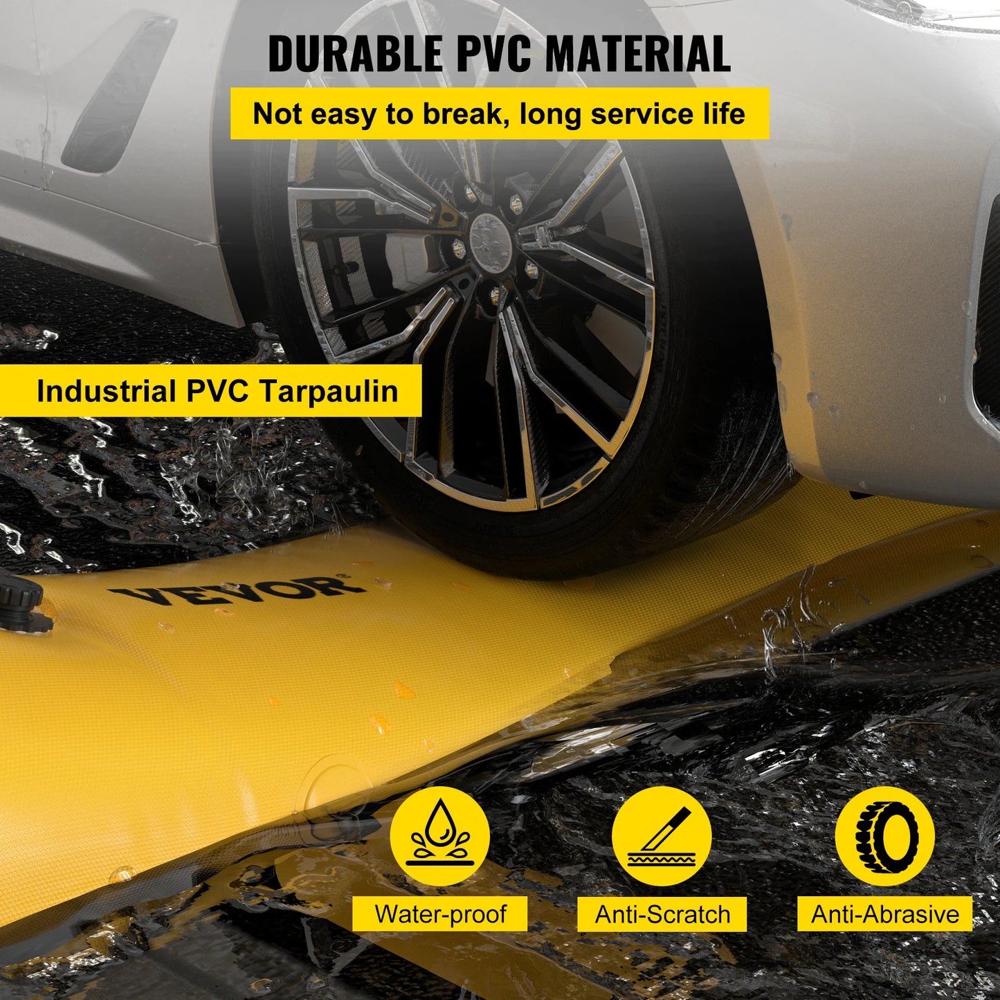 SucceBuy Reusable PVC Flood Barrier Water Diversion Tubes