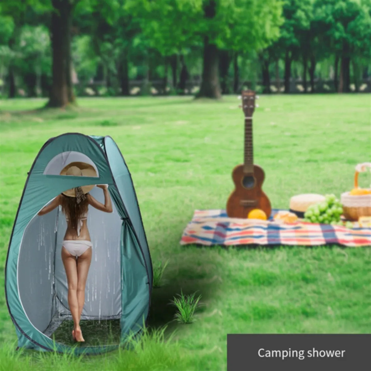 Pop Up Privacy Shower Tent Portable Outdoor Camping Toilet and Changing Tent 120x120x190cm