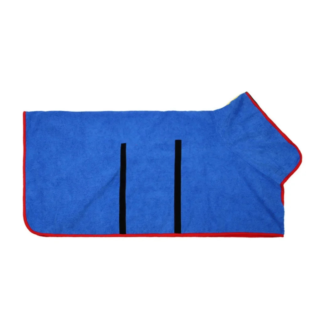 Quick-Dry Absorbent Dog Bathrobe with Adjustable Fit