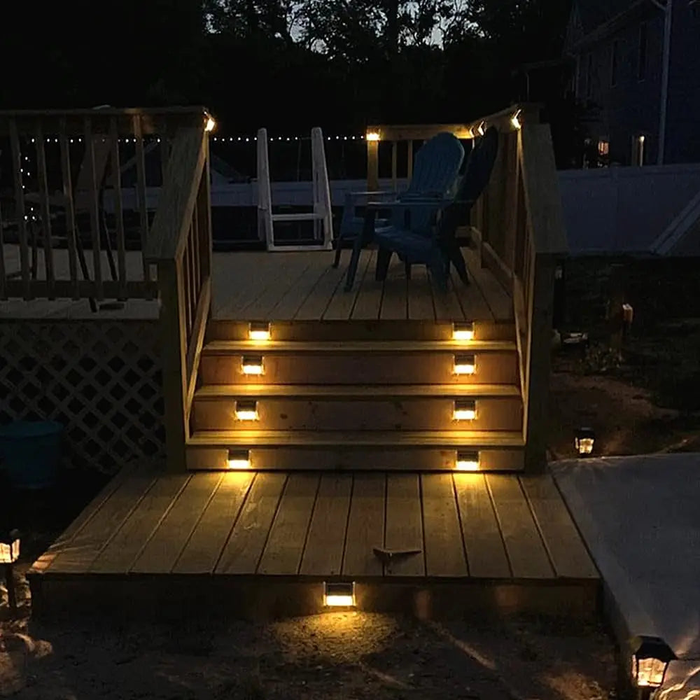 Solar LED Step and Deck Light for Outdoor Pathways and Camping