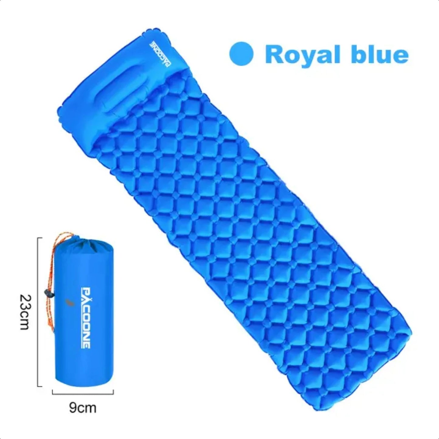 Ultralight Folding Inflatable Sleeping Pad with Pillows for Camping and Travel