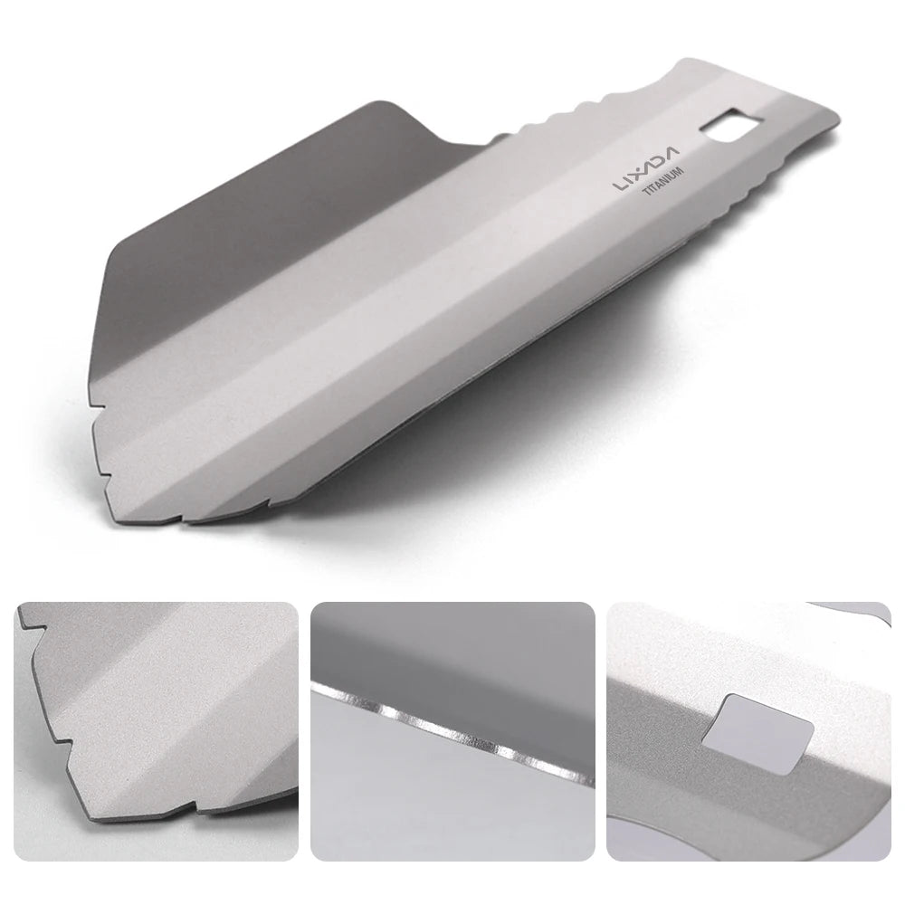 Titanium Camping Hand Trowel with Clip for Hiking and Backpacking
