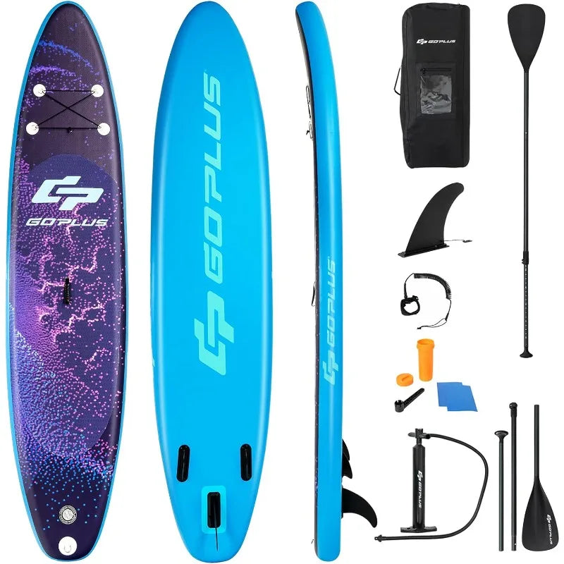 Goplus Inflatable Stand Up Paddle Board with Accessories and Adjustable Paddle