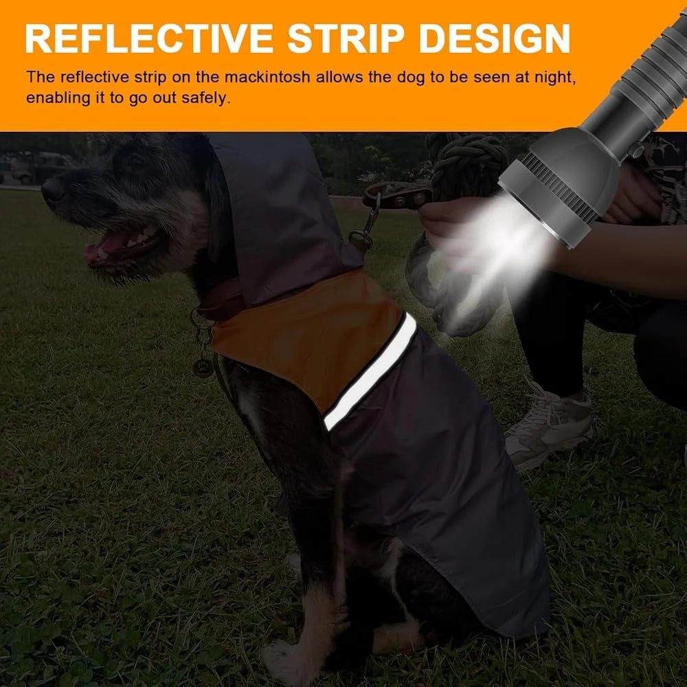 Breathable Waterproof Dog Raincoat with Reflective Strips and Hood
