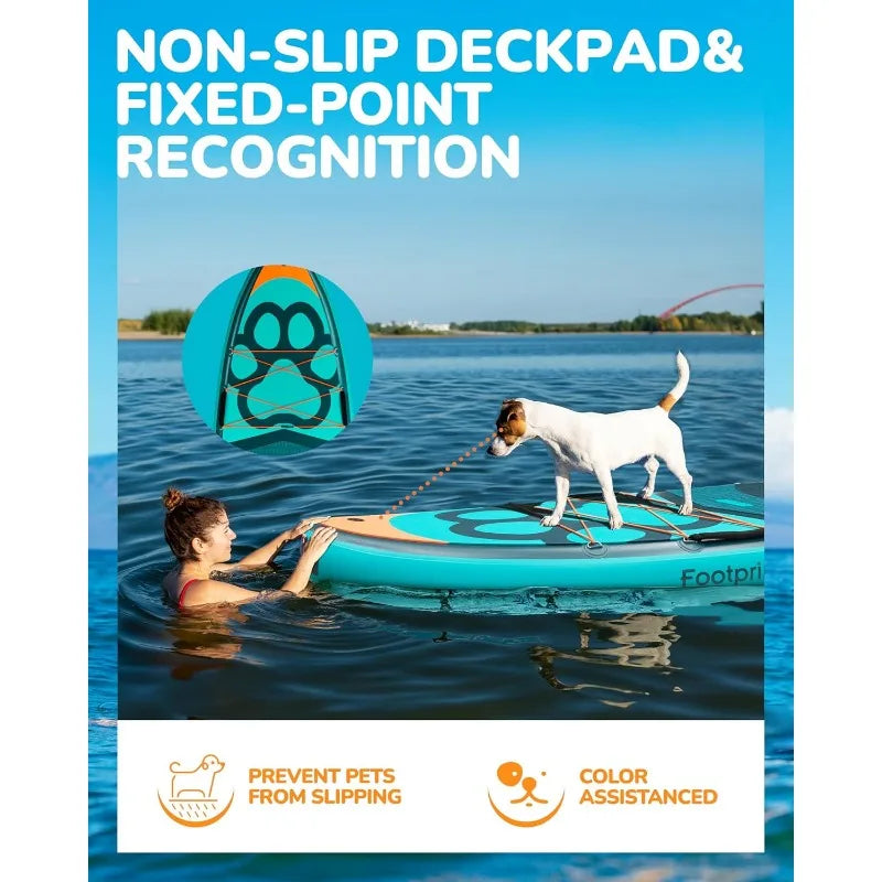 11ft Super Wide Inflatable Stand Up Paddle Board for Family with 100L Backpack