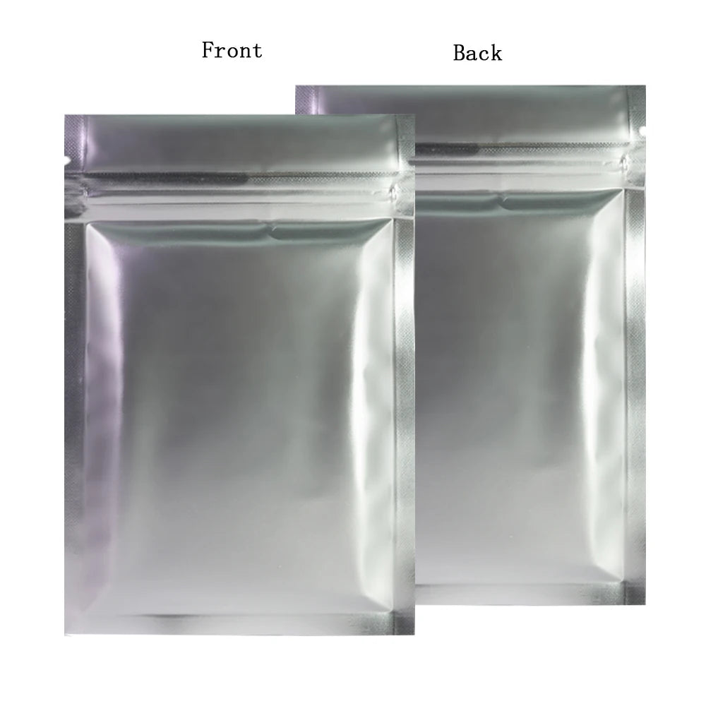 Resealable Flat Bottom Mylar Storage Bags 100 Pieces