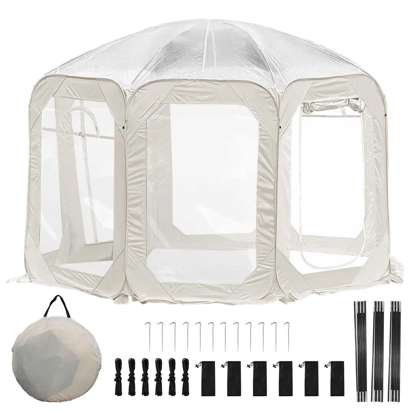 Outdoor Transparent Bubble Tent Portable Waterproof Camping Shelter