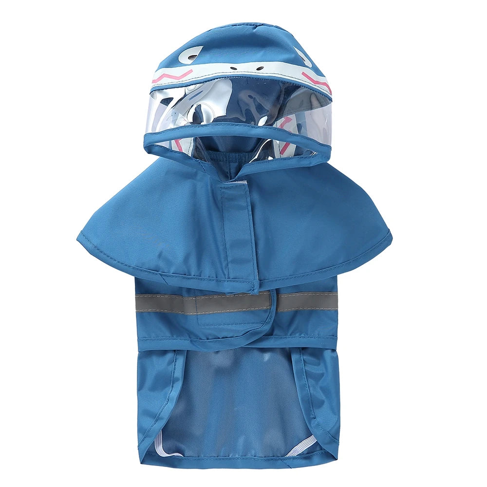 Reflective Waterproof Hooded Dog Raincoat for Large Dogs