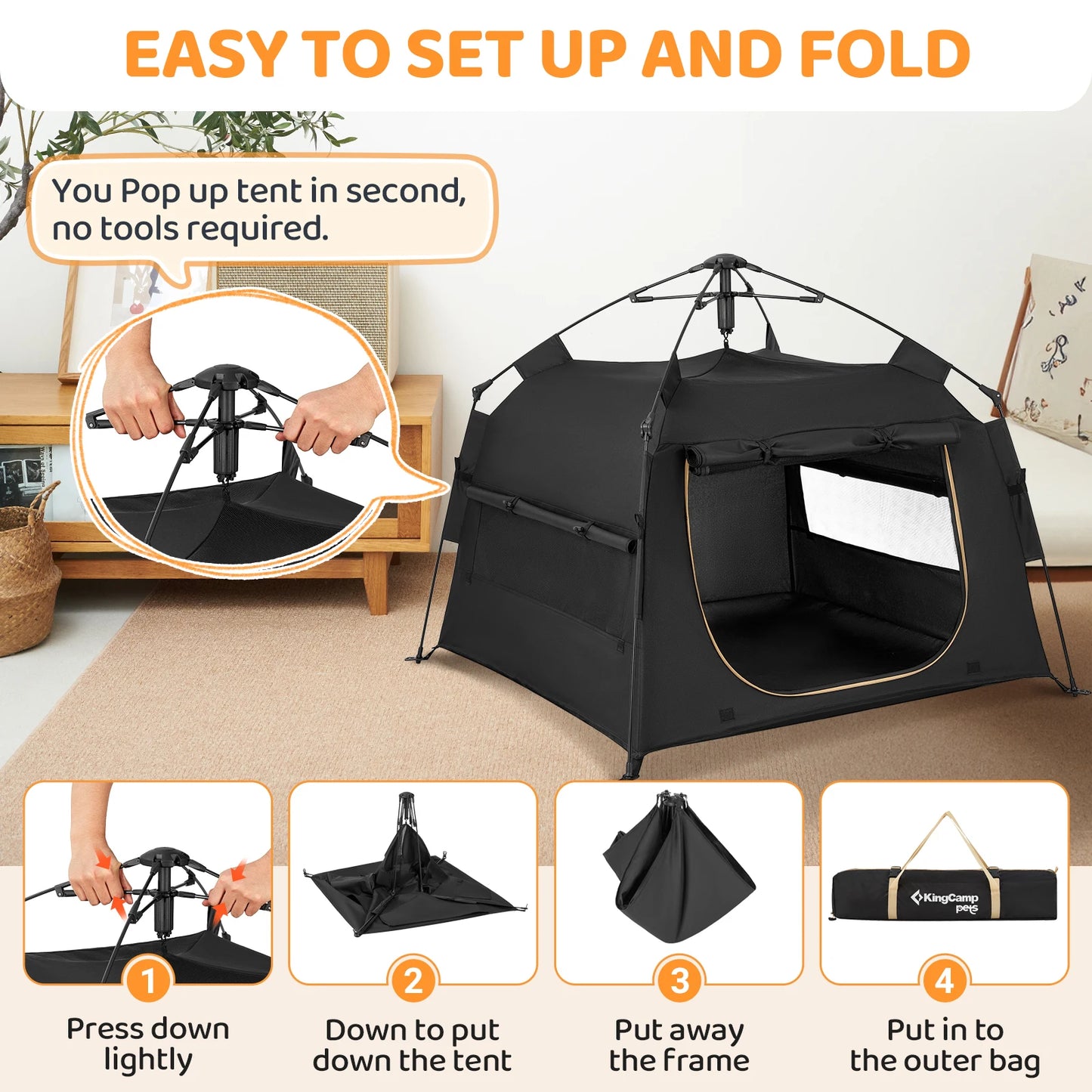 Kingcamp Foldable Dog Tent Outdoor