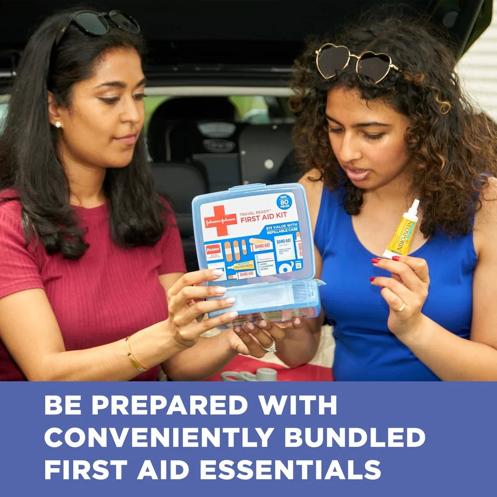 Portable Travel First Aid Kit with 80 Emergency Supplies