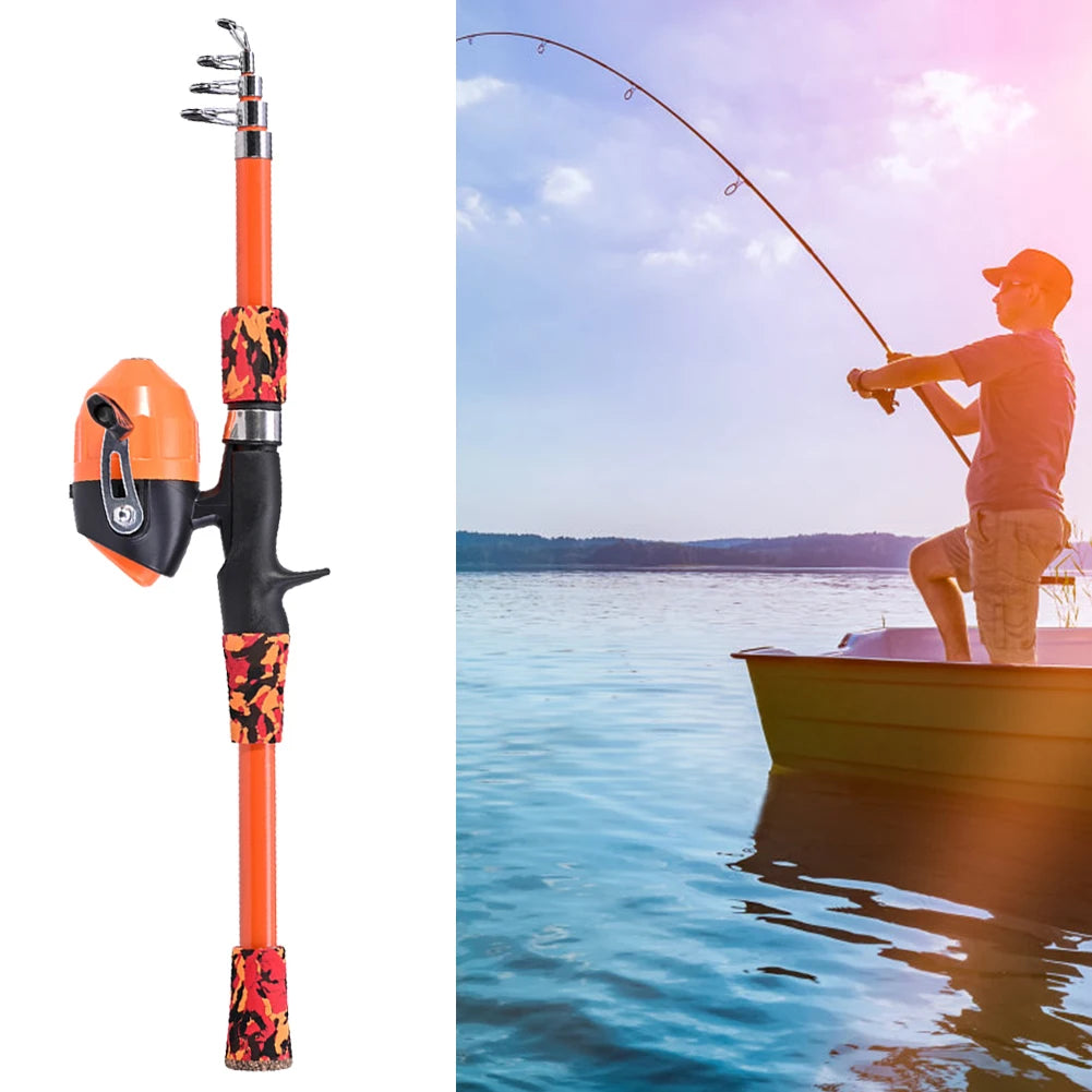 Kids Telescopic Fishing Rod with Reel for Outdoor Lakes & Rivers