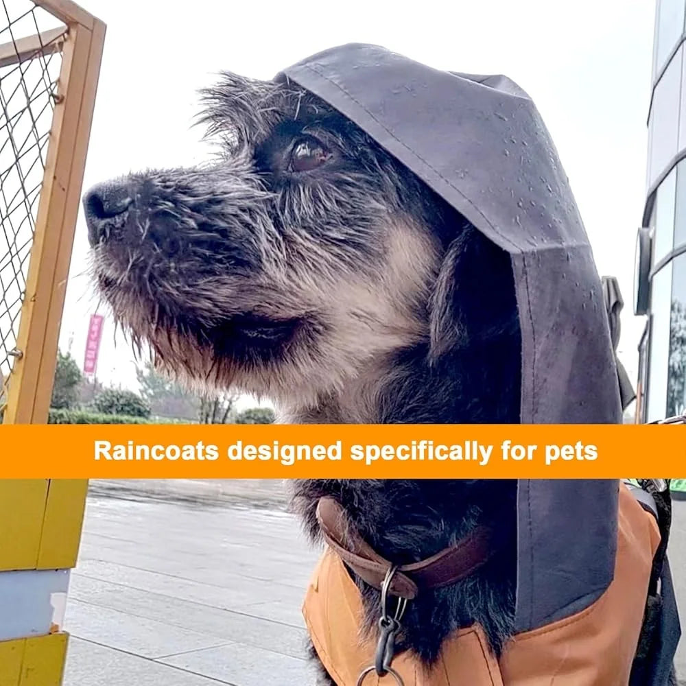 Breathable Waterproof Dog Raincoat with Reflective Strips and Hood