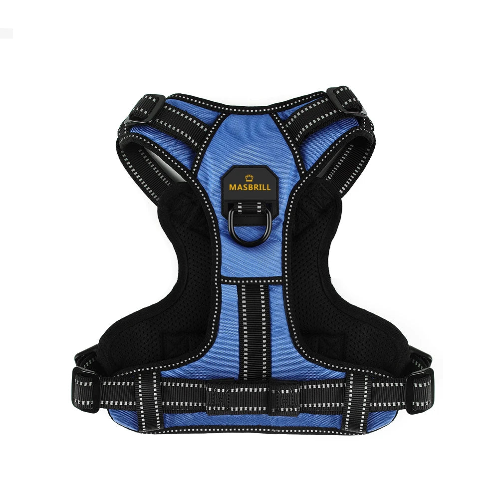 Reflective No Pull Dog Harness with Leash Hooks and Handle