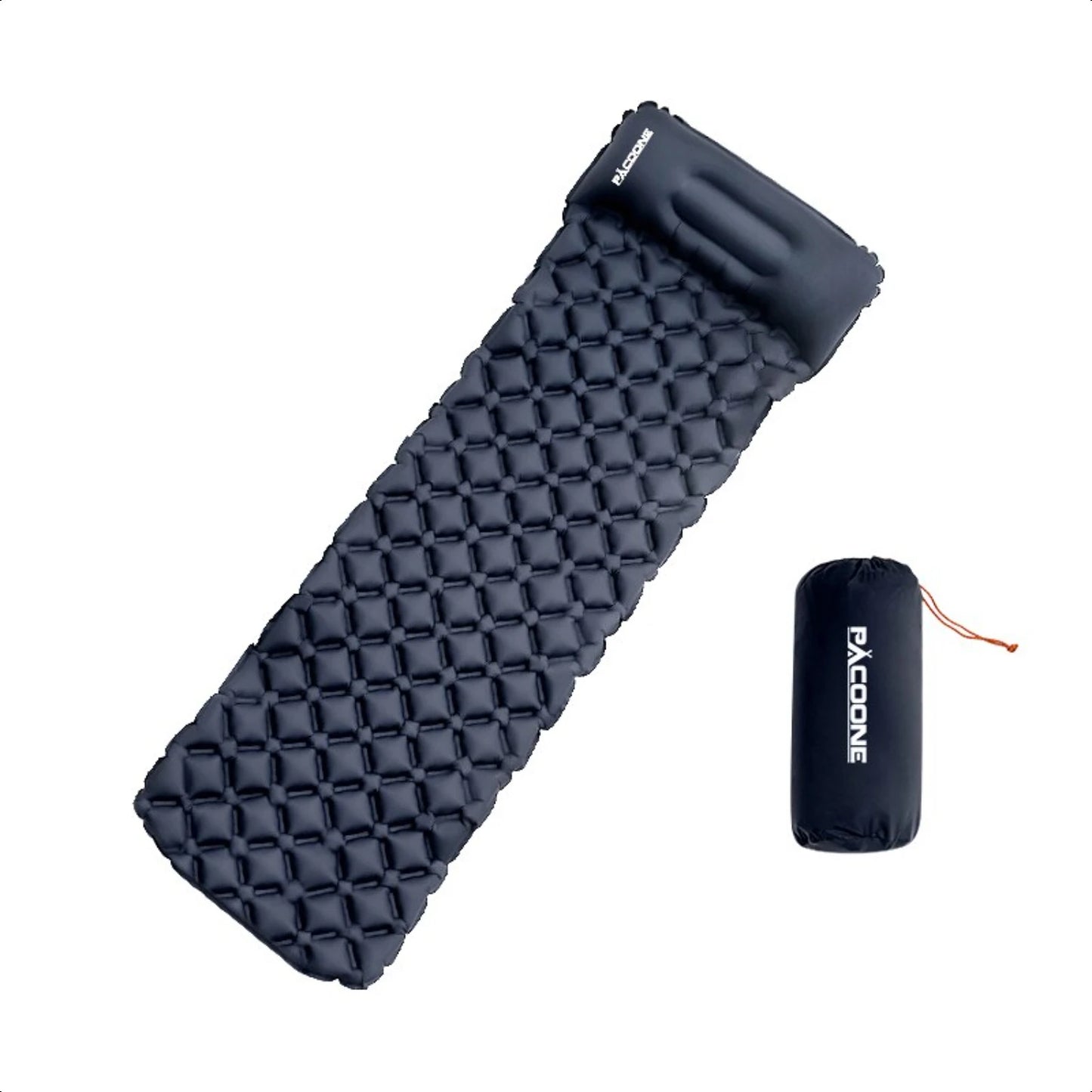 Ultralight Folding Inflatable Sleeping Pad with Pillows for Camping and Travel