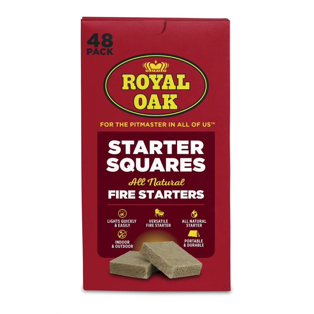 48 Piece Food Safe Fire Starters for Campfires and Grills