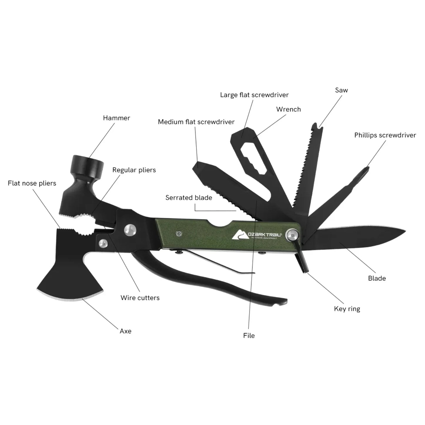 Ozark Trail 19-in-1 Multi-Function Survival Tool 6.3 Inch