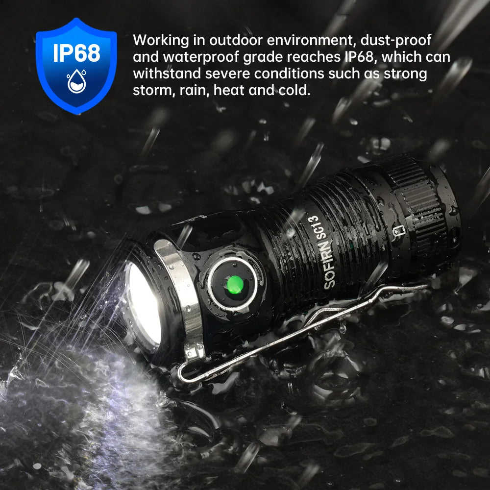 Mini Rechargeable LED Flashlight Keychain Emergency Light