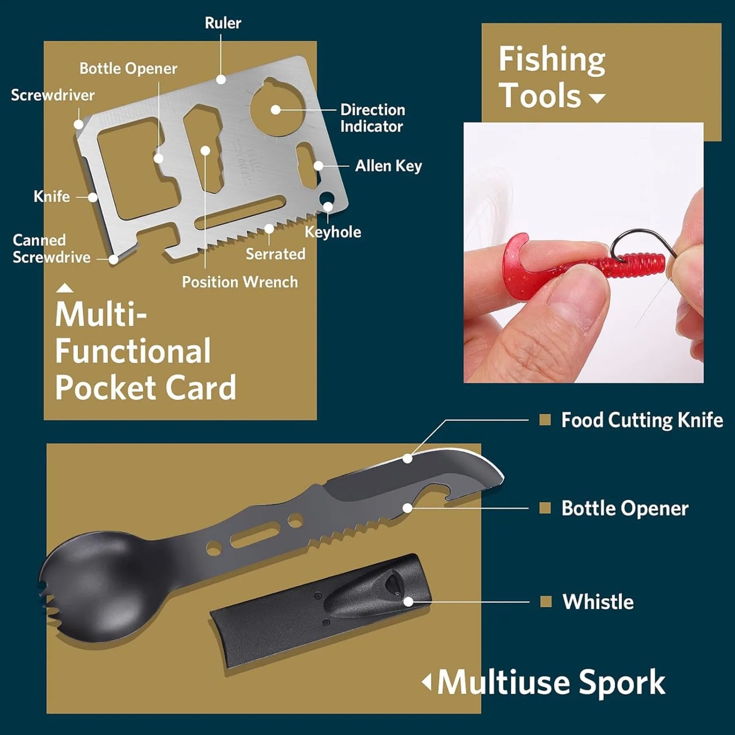 13 in 1 Survival Gear Kit for Camping and Hiking