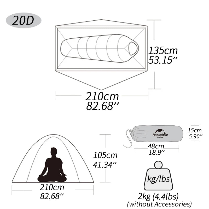 Naturehike Ultralight 1 Person Waterproof Cycling Tent