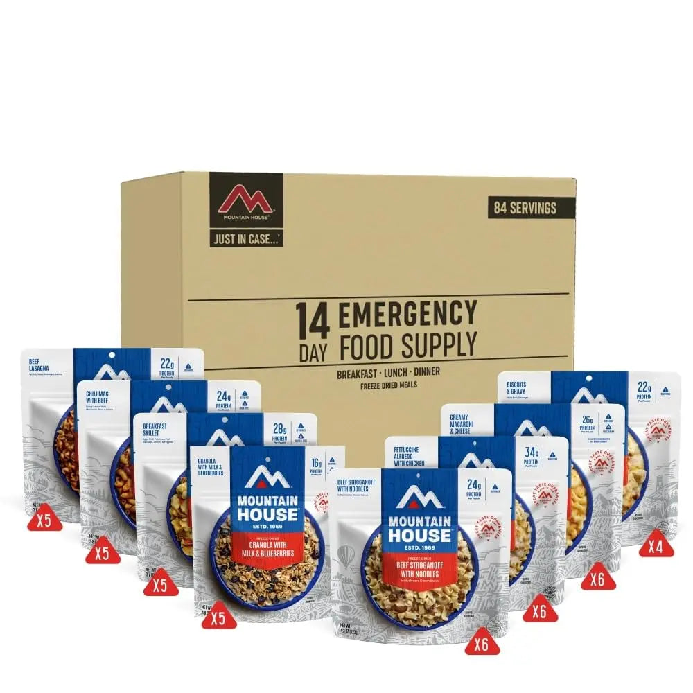 14-Day Emergency Food Supply | Freeze Dried Survival & Emergency Food | 84 Servings