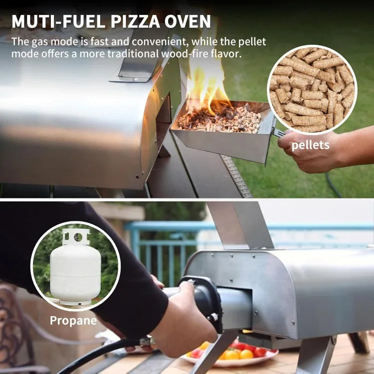 12 Inch Portable Multi Fuel Outdoor Pizza Oven