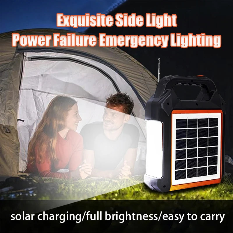 Portable Solar Camping Lantern with Radio 3600mAh