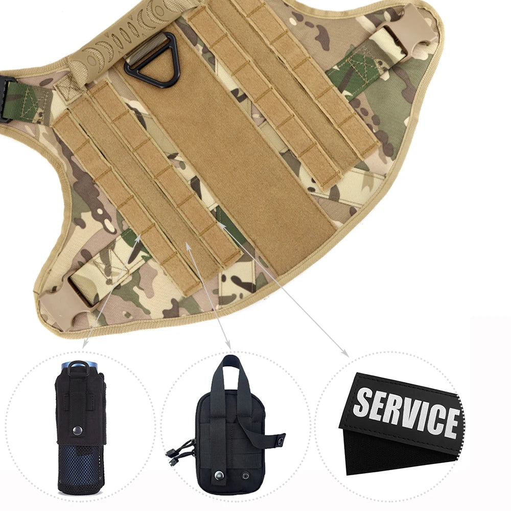 Military Dog Harness Leash Set for Large Dogs