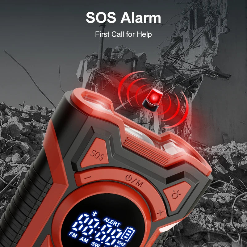 Solar Hand Crank Weather Radio with Power Bank