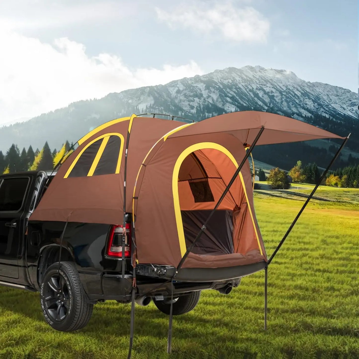 Waterproof Truck Bed Tent for 2 People Fits 5.5–6.4 ft Beds