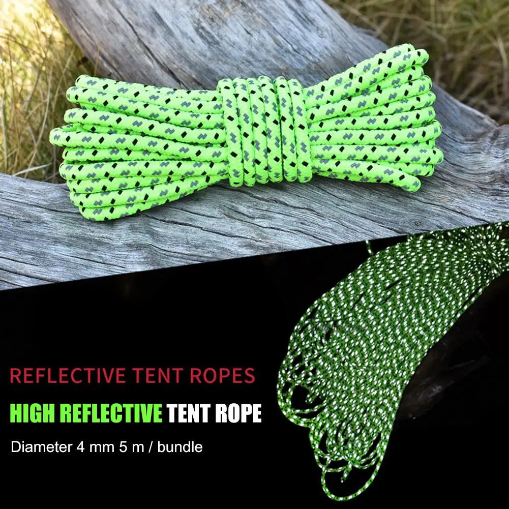 20m Reflective Nylon Paracord 4mm for Camping