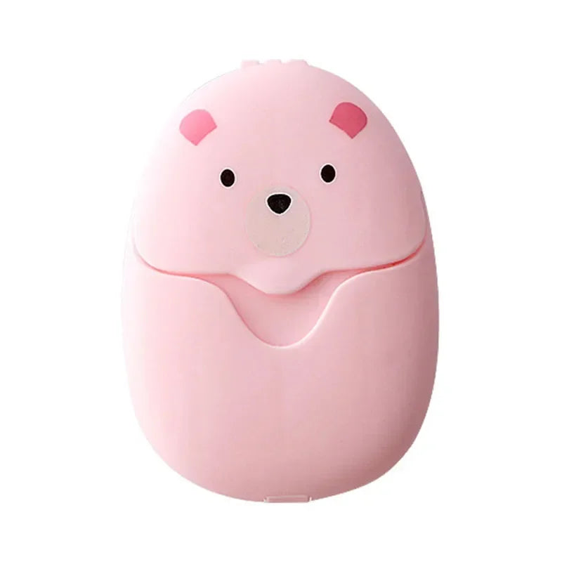 50 Pieces Portable Disposable Soap Sheets in Travel Case