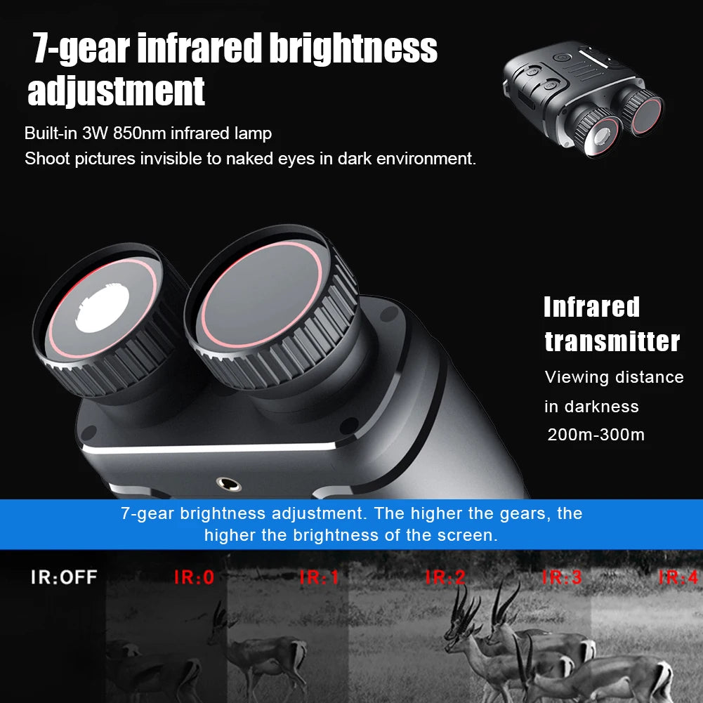Night Vision Binoculars with HD Camera and Digital Zoom
