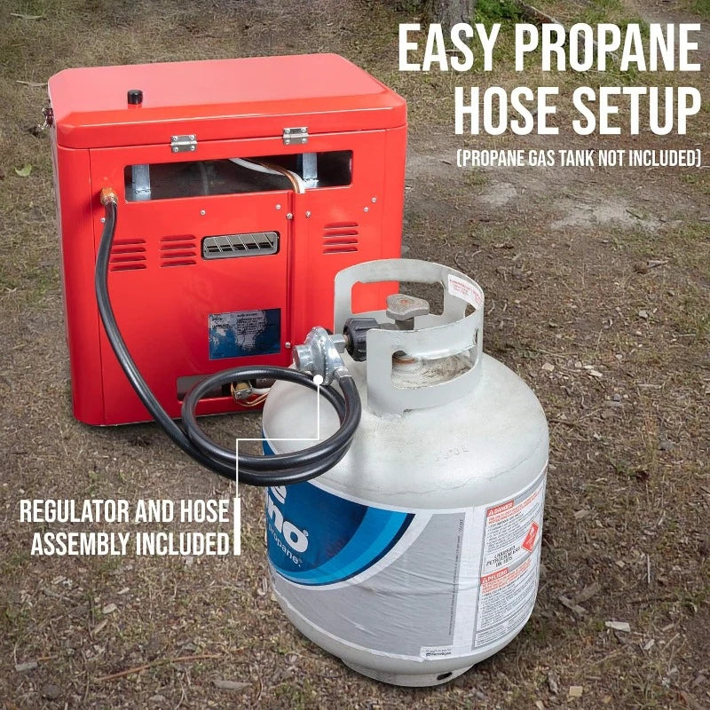 Portable Propane Camping Oven with Two Burner Stove