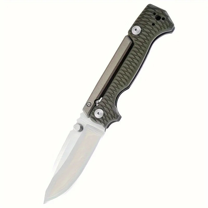 Stainless Steel Outdoor Survival and Camping Knife - Green