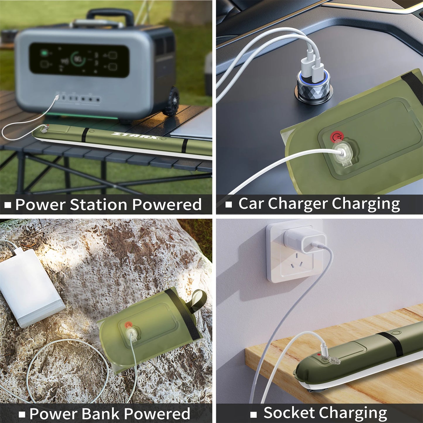 Rechargeable Waterproof Camping Light 2000mAh LED Spotlight