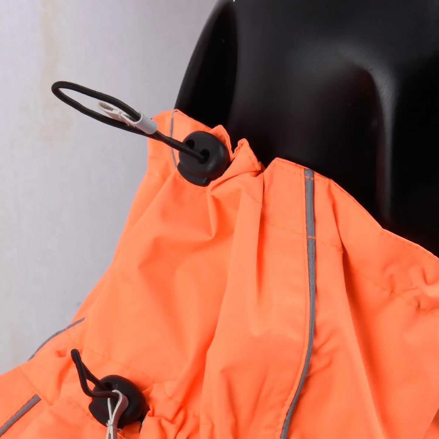 Waterproof Dog Coat - Warm Adjustable Drawstring Vest for Pets (Orange, Size L)