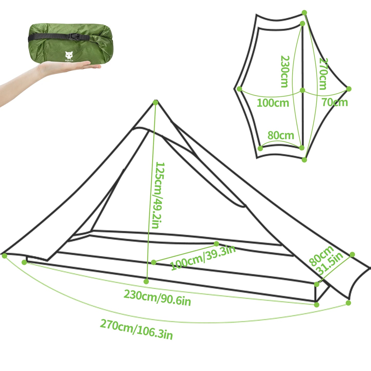 Ultralight One Person Backpacking Tent