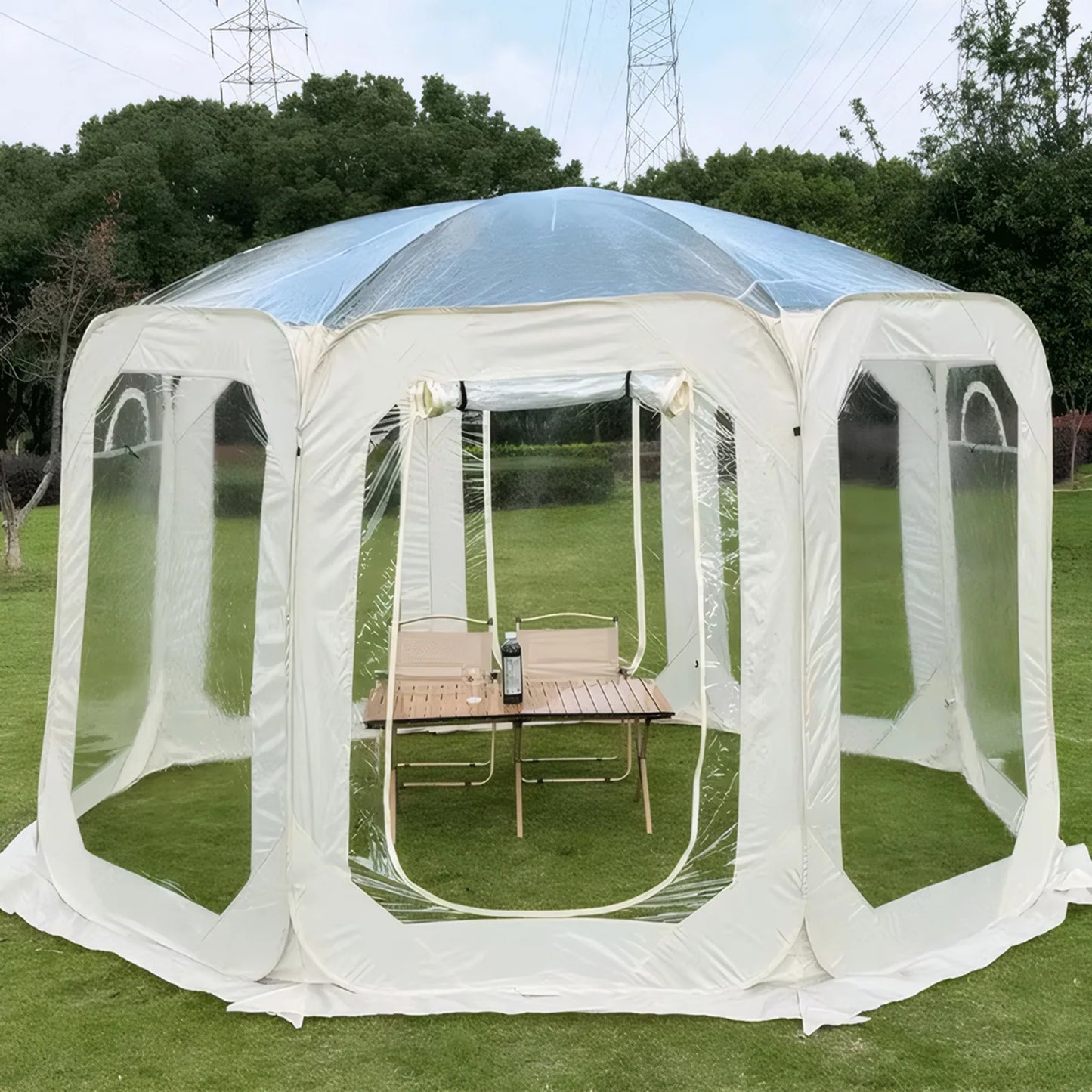 Outdoor Transparent Bubble Tent Portable Waterproof Camping Shelter