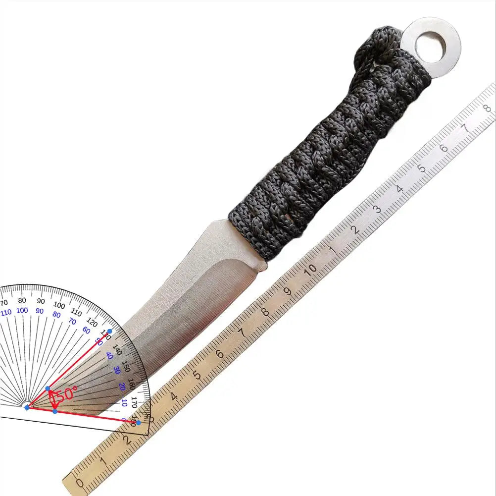 Fixed Blade Survival Knife with Sheath and Cord Tool