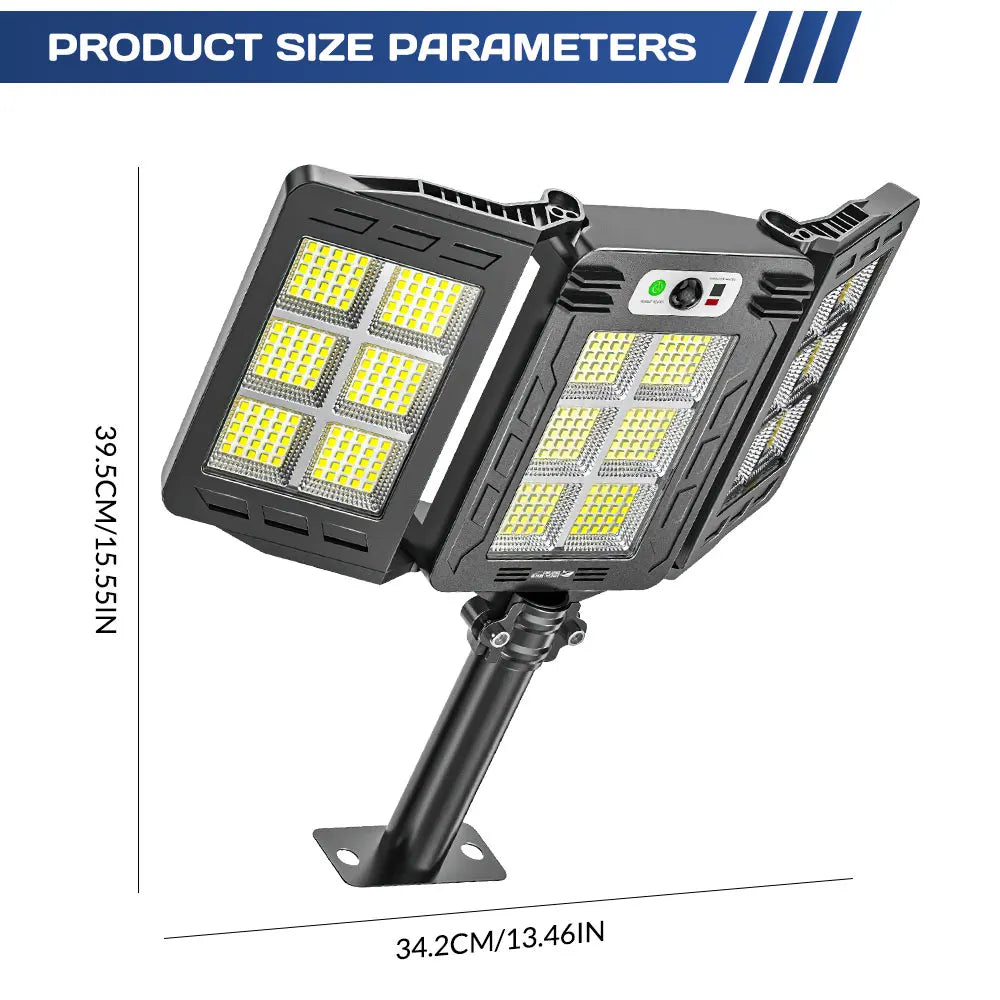 LED Solar Sensor Street Light Waterproof with 3 Modes for Outdoor Camping