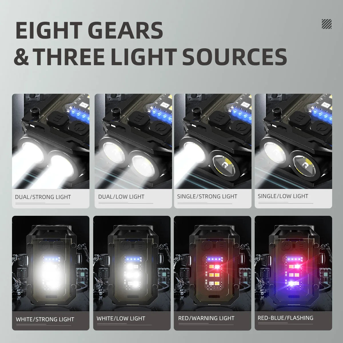 Mini Rechargeable LED Flashlight Keychain Light