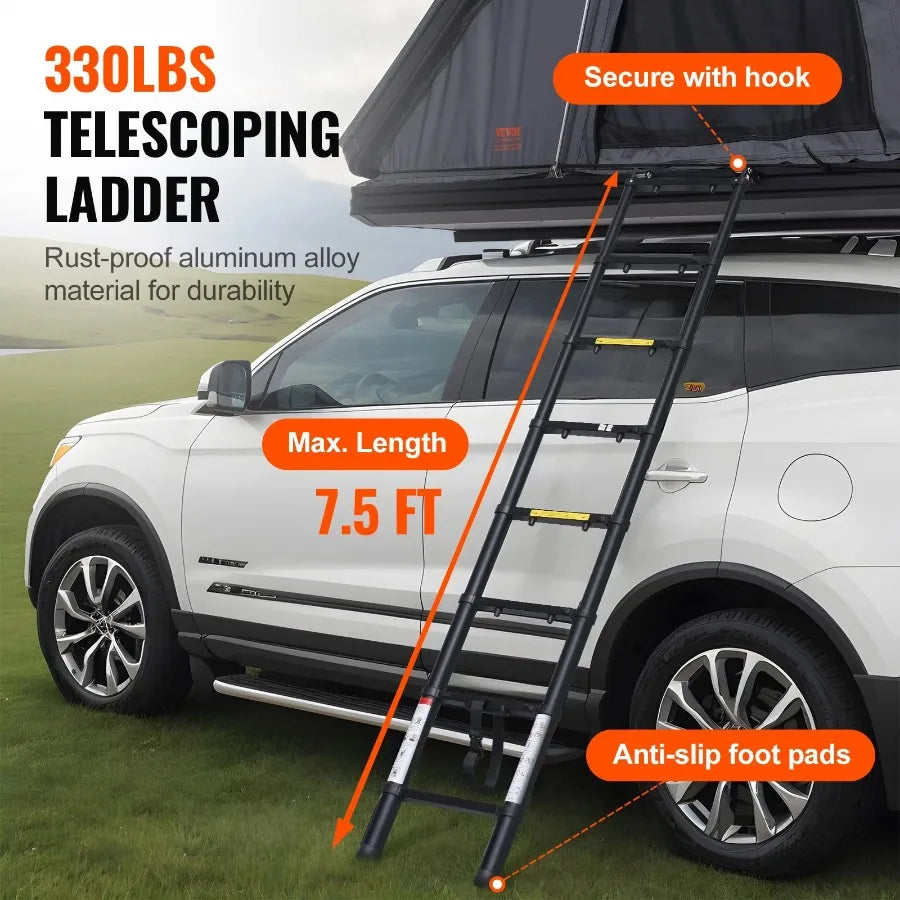 Rooftop Tent Hard Shell Waterproof for Jeep, SUV, Truck w/Ladder