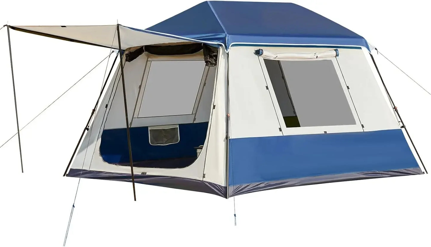 Instant Cabin Tent 4/6/8/10 People, Family Large Camping Tent, with Rainfly & Waterproof Portable with Carry Bag