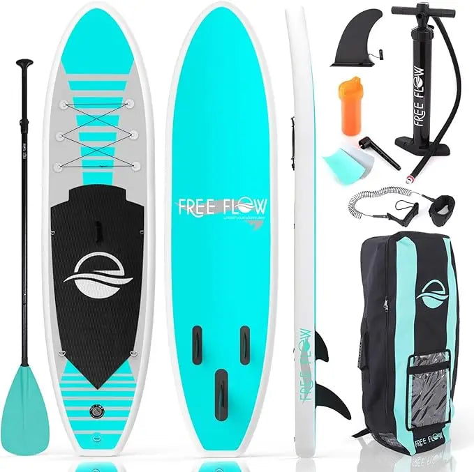 SereneLife Inflatable Stand Up Paddle Board with Paddle and Non Slip Deck