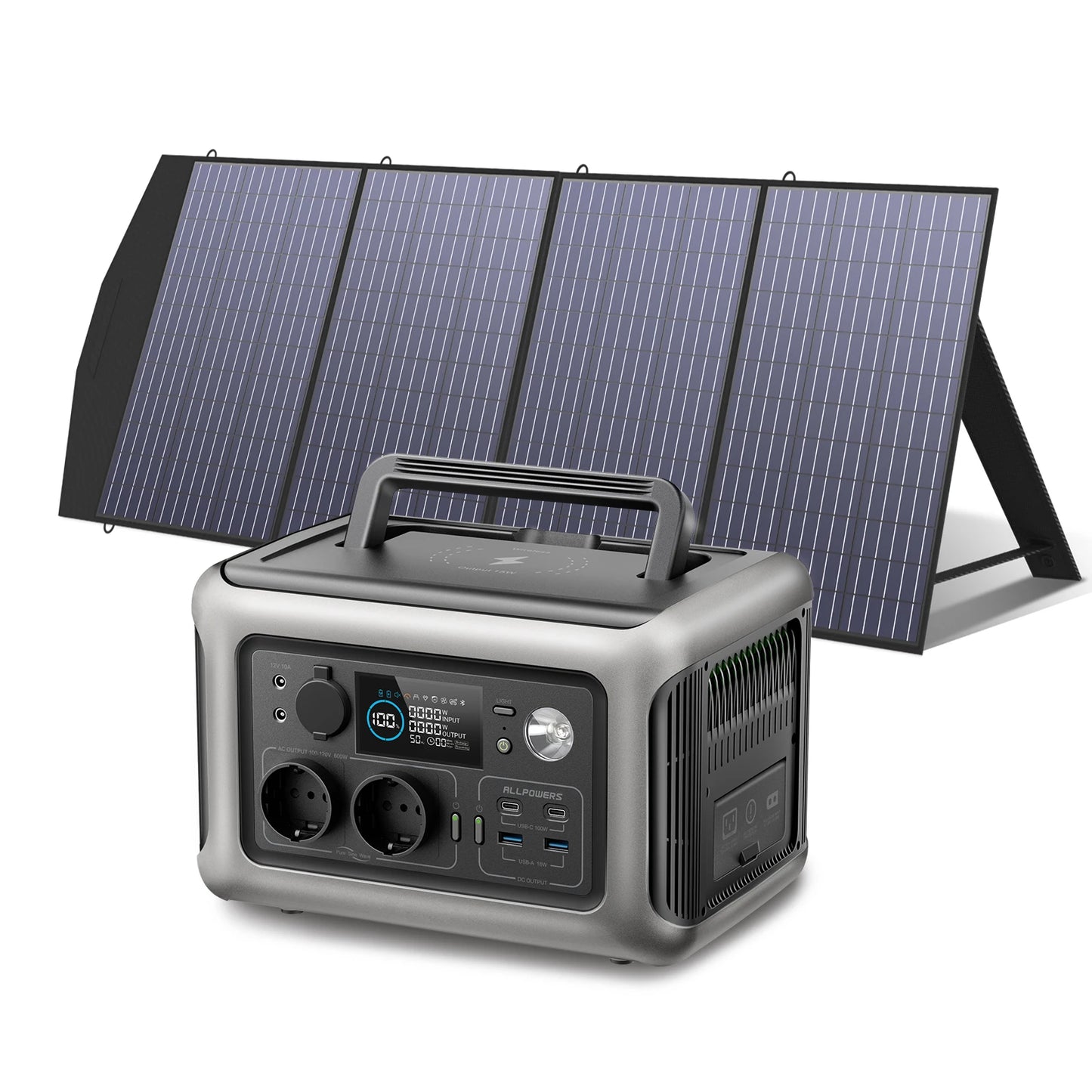 Portable Solar Generator Power Station with Solar Panel Option