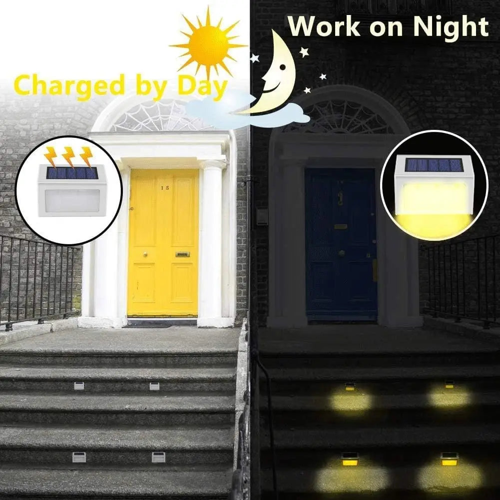 Solar LED Step and Deck Light for Outdoor Pathways and Camping
