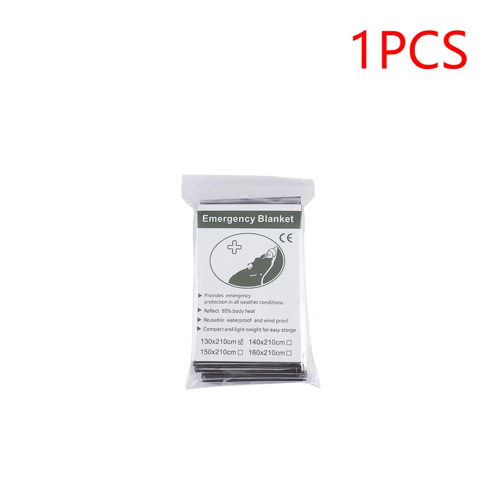 1-30 PCS Emergency Thermal Rescue Blanket Survival Foil Kit